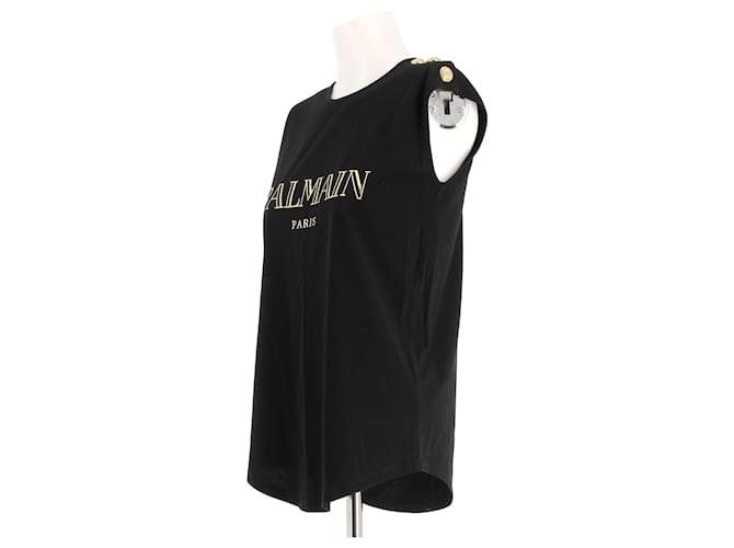 Balmain tops T.FR 38 Algodón Negro - vista 3