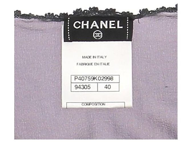 Lingerie Chanel T. Algodão Preto - vista 6