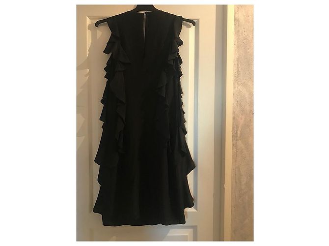 Maje Kleid aus schwarzer Seide - Ansicht 3