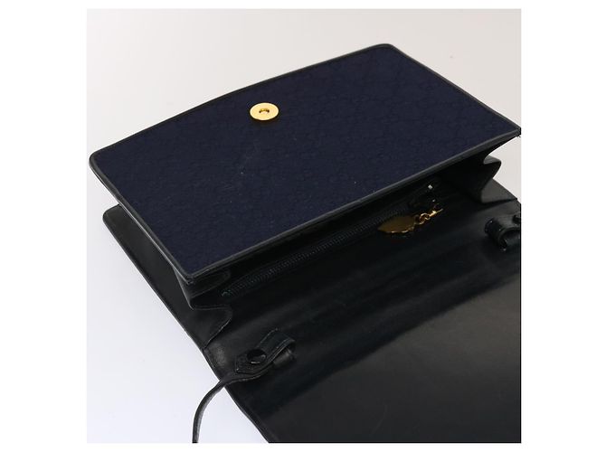 GUCCI Borsa a tracolla in tela GG Navy Nero Auth yk11772 Blu navy - vista 10