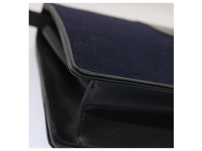 GUCCI Borsa a tracolla in tela GG Navy Nero Auth yk11772 Blu navy - vista 15