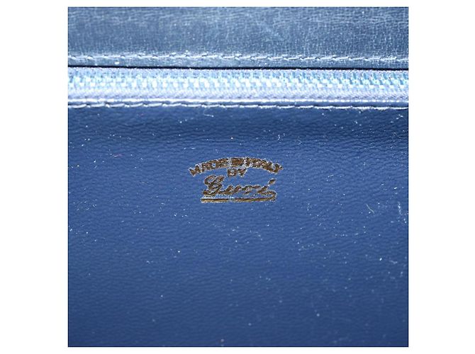 GUCCI Borsa a tracolla in tela GG Navy Nero Auth yk11772 Blu navy - vista 17