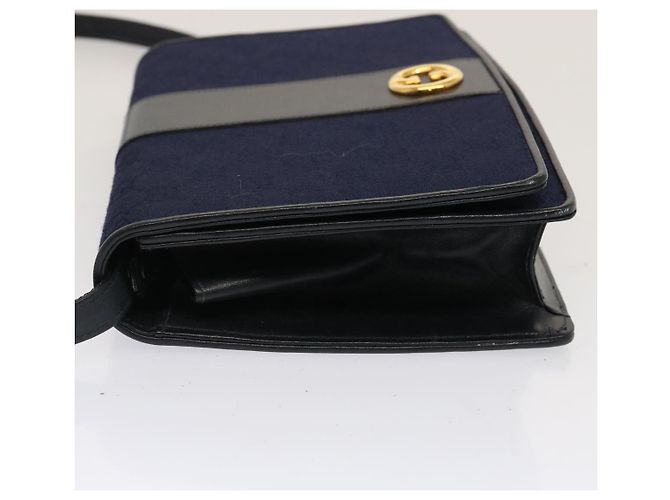 GUCCI Borsa a tracolla in tela GG Navy Nero Auth yk11772 Blu navy - vista 4