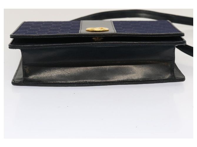 GUCCI Borsa a tracolla in tela GG Navy Nero Auth yk11772 Blu navy - vista 5