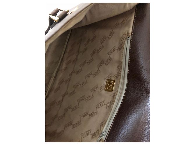 Borsa a spalla Gianfranco Ferré Marrone Scuro Pelle - vista 14
