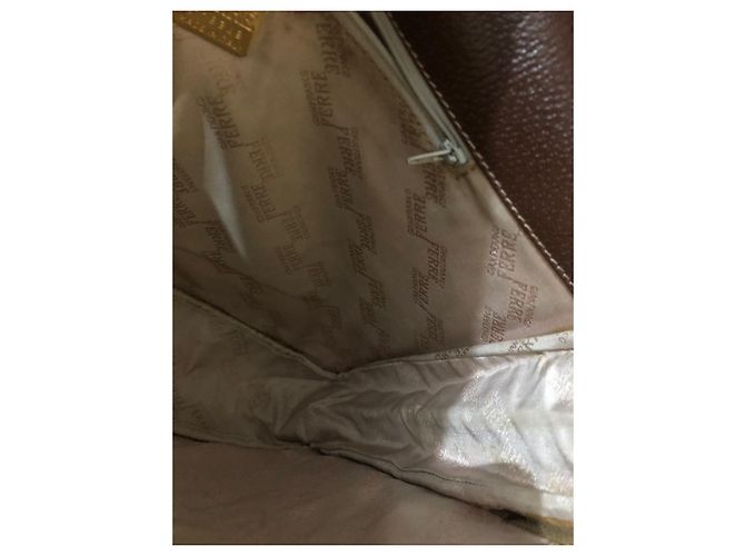 Borsa a spalla Gianfranco Ferré Marrone Scuro Pelle - vista 15