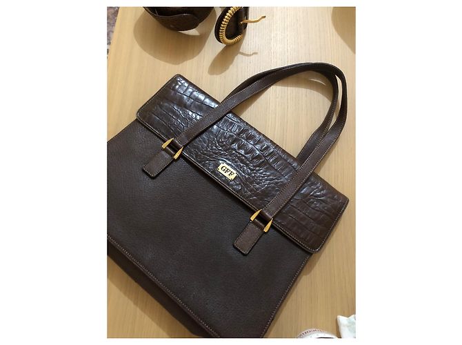 Borsa a spalla Gianfranco Ferré Marrone Scuro Pelle - vista 2
