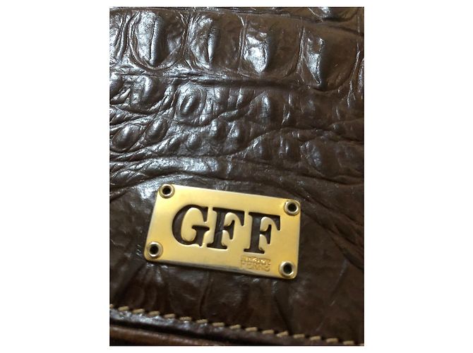 Borsa a spalla Gianfranco Ferré Marrone Scuro Pelle - vista 3