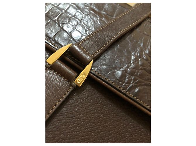 Borsa a spalla Gianfranco Ferré Marrone Scuro Pelle - vista 5