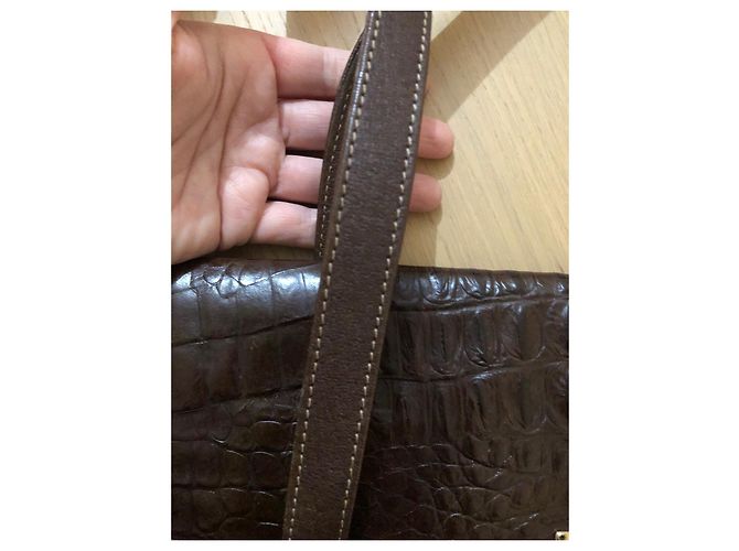 Borsa a spalla Gianfranco Ferré Marrone Scuro Pelle - vista 6