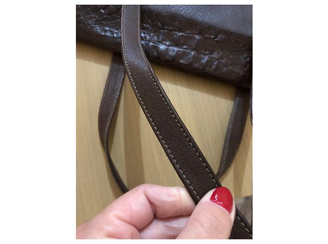 Borsa a spalla Gianfranco Ferré Marrone Scuro Pelle - vista 7