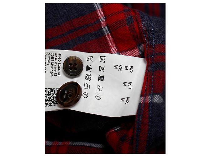 Camicia Hugo Boss a quadri Regular Fit in cotone Rosso - vista 5