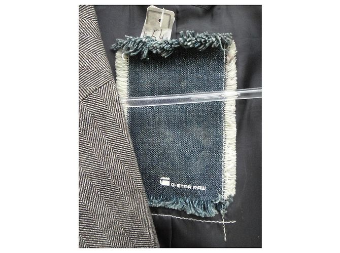Autre Marque G Star Raw Jacke Grau Baumwolle Wolle - Ansicht 3
