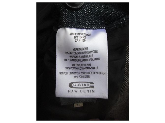 Autre Marque G Star Raw Jacke Grau Baumwolle Wolle - Ansicht 7