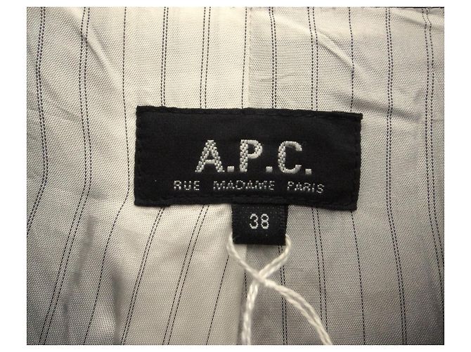 Apc Abrigo Negro de Algodón y Lino - vista 4