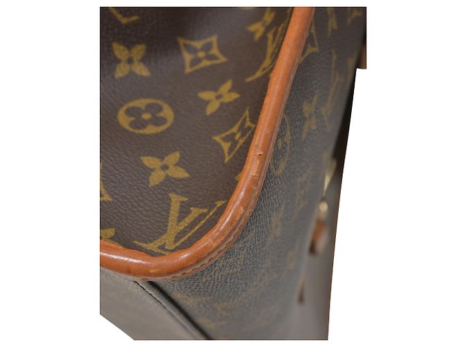 Sac porte-documents Louis Vuitton Beverly GM en toile enduite marron - vue 12