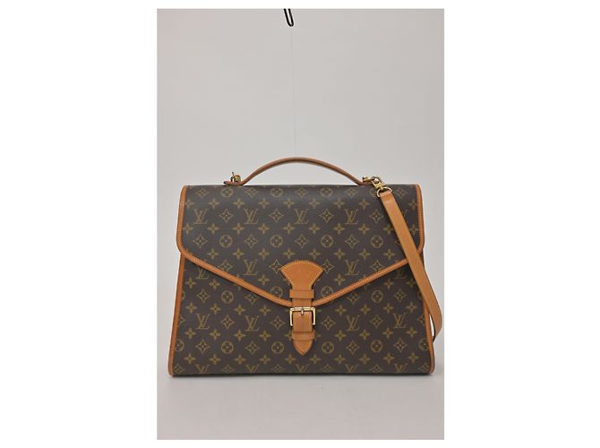 Sac porte-documents Louis Vuitton Beverly GM en toile enduite marron - vue 15