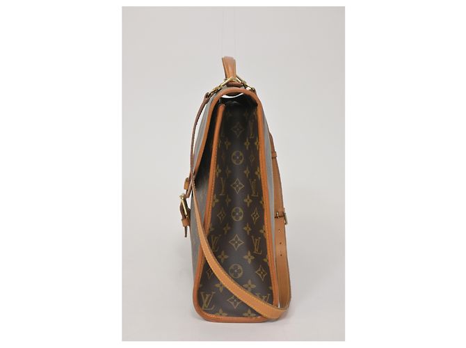 Sac porte-documents Louis Vuitton Beverly GM en toile enduite marron - vue 16