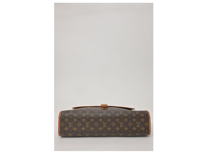 Sac porte-documents Louis Vuitton Beverly GM en toile enduite marron - vue 18