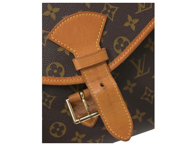 Sac porte-documents Louis Vuitton Beverly GM en toile enduite marron - vue 8