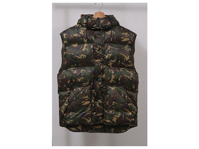 Céline Celine Camouflage Steppweste aus grünem Nylon - Ansicht 5