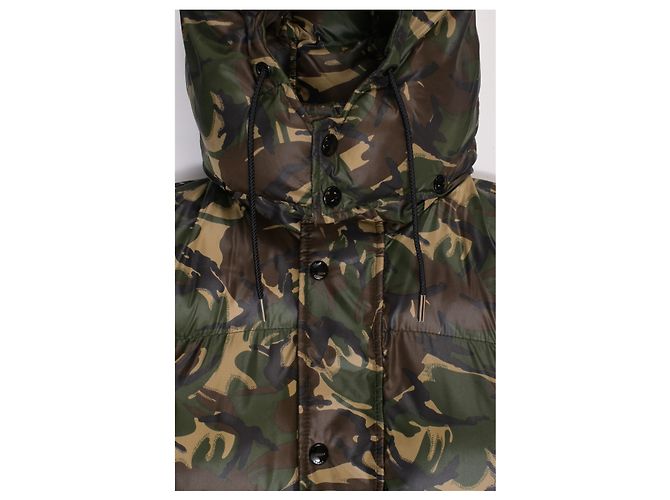 Céline Celine Camouflage Steppweste aus grünem Nylon - Ansicht 7