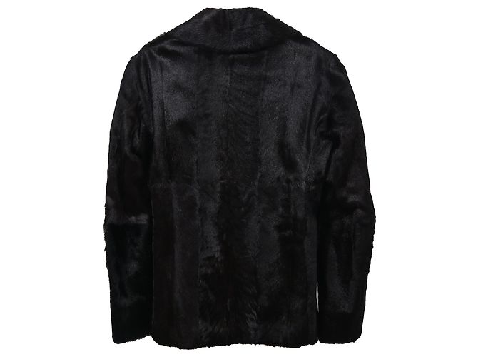 Giacca Saint Laurent con petto foderato in pelle di capra nera Nero - vista 2