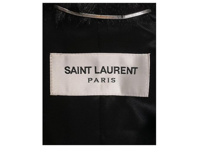 Giacca Saint Laurent con petto foderato in pelle di capra nera Nero - vista 4
