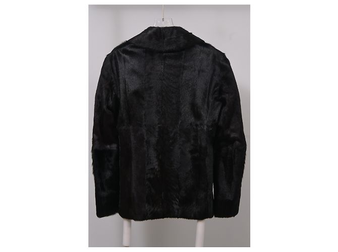 Giacca Saint Laurent con petto foderato in pelle di capra nera Nero - vista 6