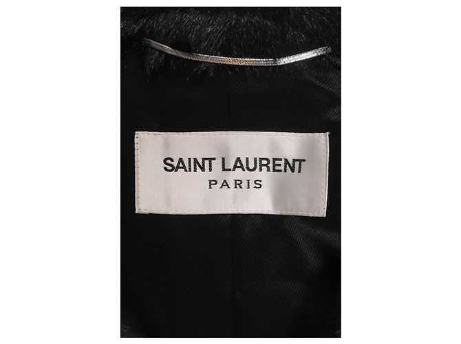 Giacca Saint Laurent con petto foderato in pelle di capra nera Nero - vista 8