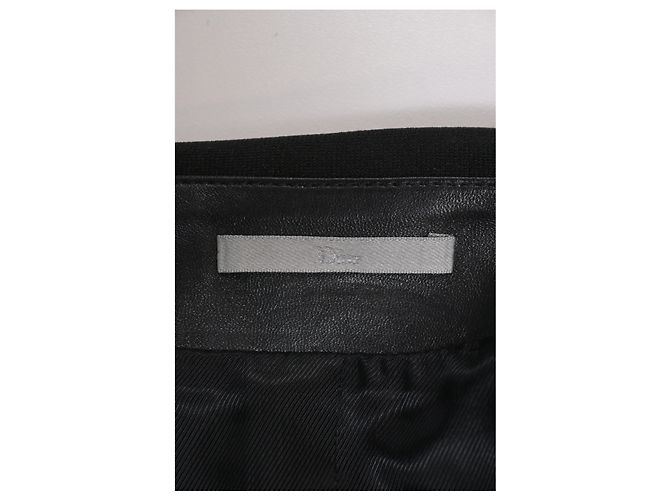 Giubbotto bomber Dior in pelle nera - vista 7