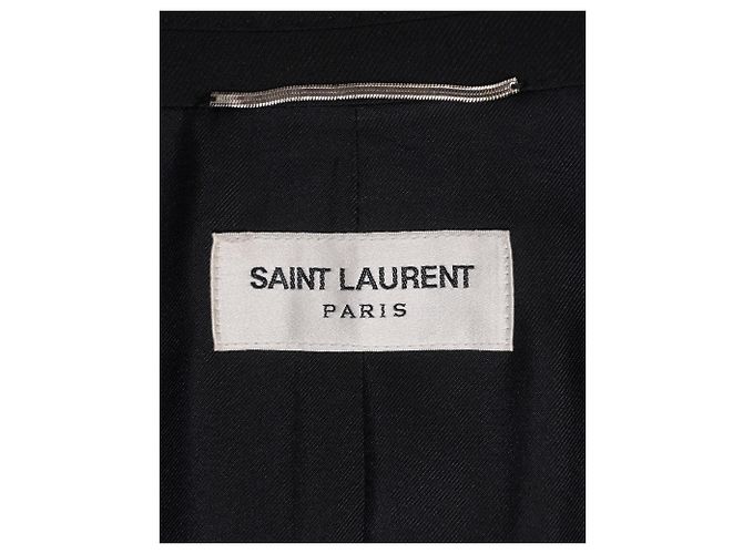 Blazer cruzado Saint Laurent en lana negra Negro - vista 4