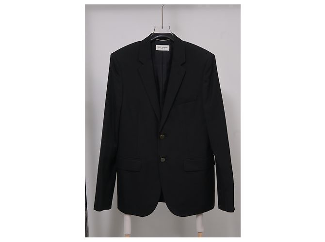 Blazer cruzado Saint Laurent en lana negra Negro - vista 5