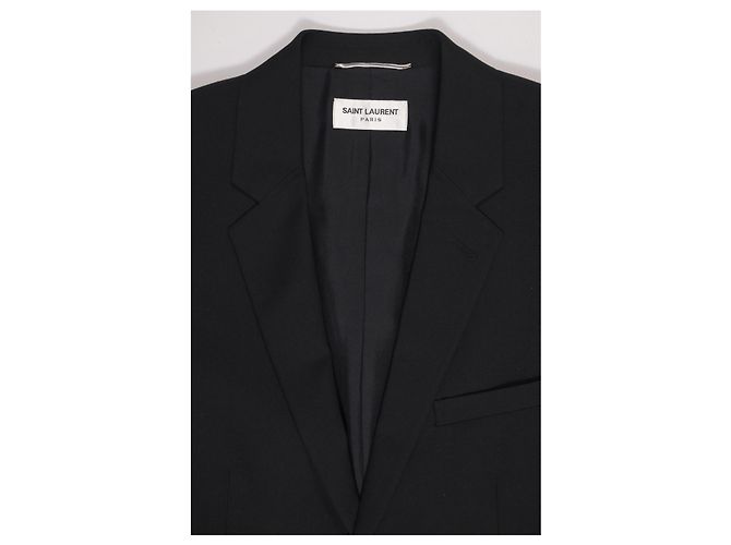 Blazer cruzado Saint Laurent en lana negra Negro - vista 7