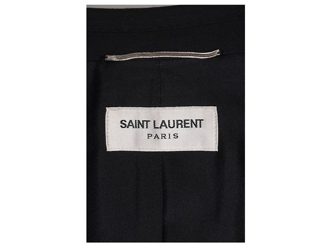 Blazer cruzado Saint Laurent en lana negra Negro - vista 8