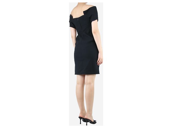 Jil Sander Schwarzes Kleid mit weitem Ausschnitt - Größe UK 8 - Ansicht 3