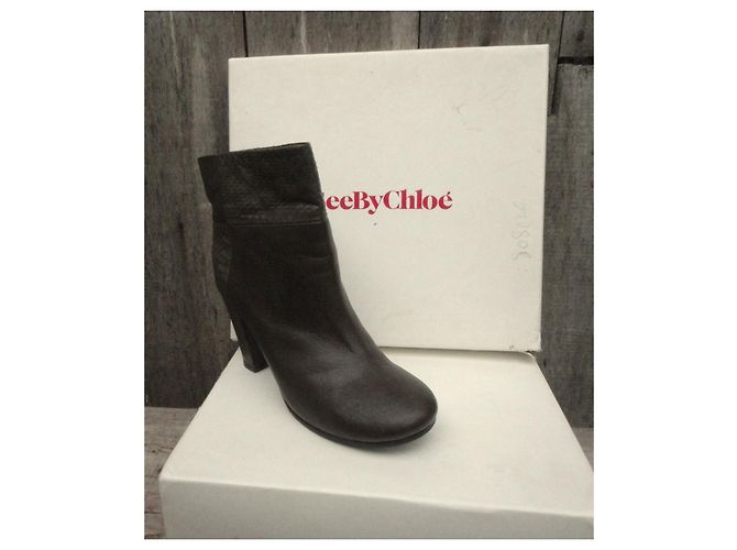 botines See By Chloé talla 39 Caqui - vista 2