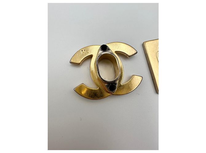 CHANEL chiusura originale CC turnlock oro anticato D'oro - vista 7