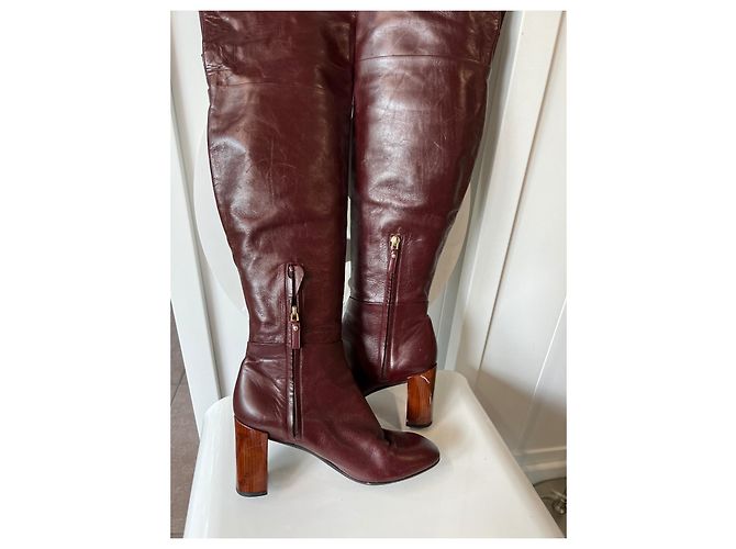 Botas altas Louis Vuitton Burdeos - vista 6