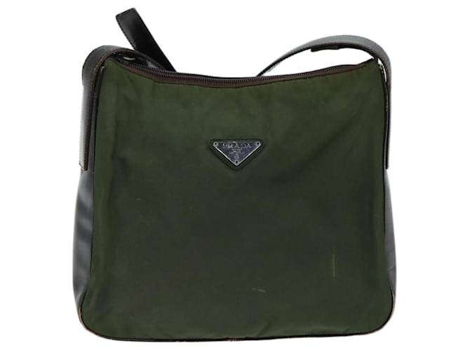 PRADA Borsa A Tracolla Nylon Khaki Auth 72009 Cachi - vista 13