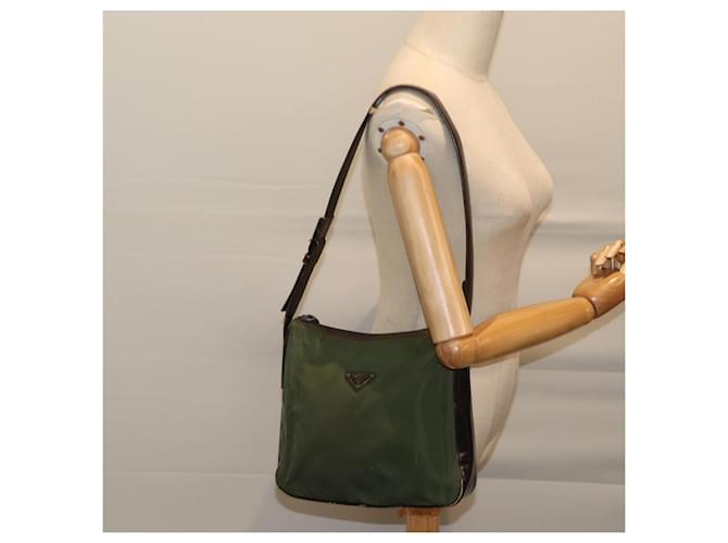 PRADA Borsa A Tracolla Nylon Khaki Auth 72009 Cachi - vista 22