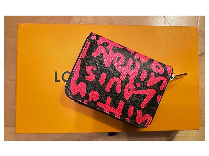 Cartera Zippy Louis Vuitton original Graffiti Rosa - vista 2