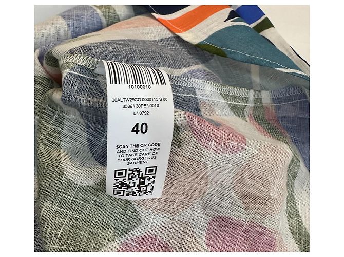 Blusa 120% LINO in lino multicolore - vista 5