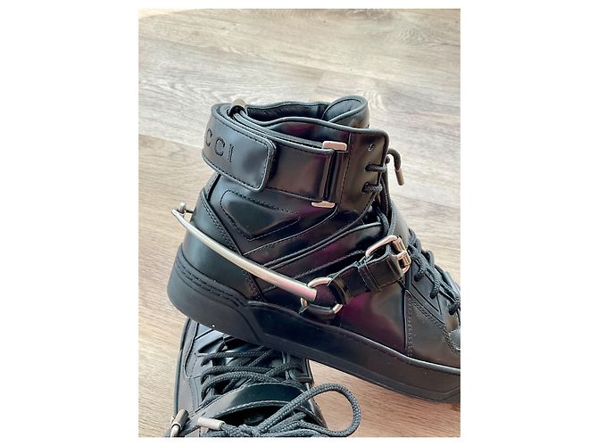 Botas Gucci de cuero negro - vista 5