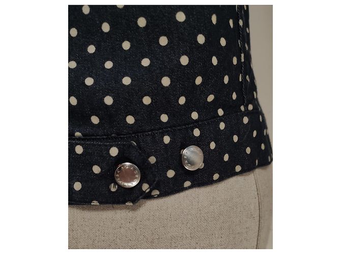 Escada Sport Veste sans manches à pois bleu beige - vue 5