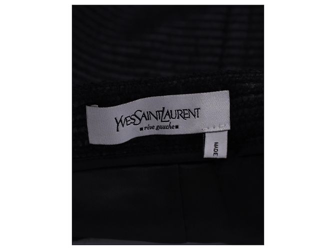 Saint Laurent Strukturrock aus schwarzem Polyester - Ansicht 3