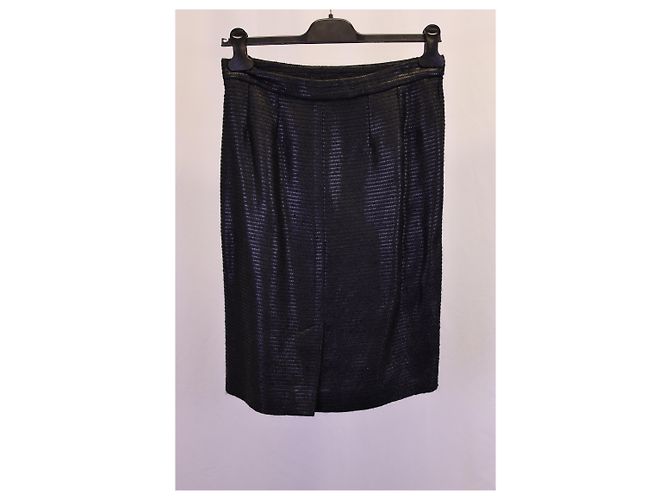 Saint Laurent Strukturrock aus schwarzem Polyester - Ansicht 5
