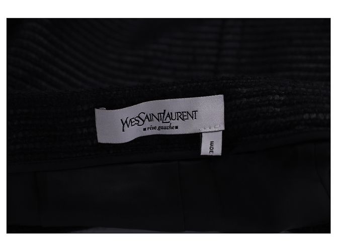 Saint Laurent Strukturrock aus schwarzem Polyester - Ansicht 6