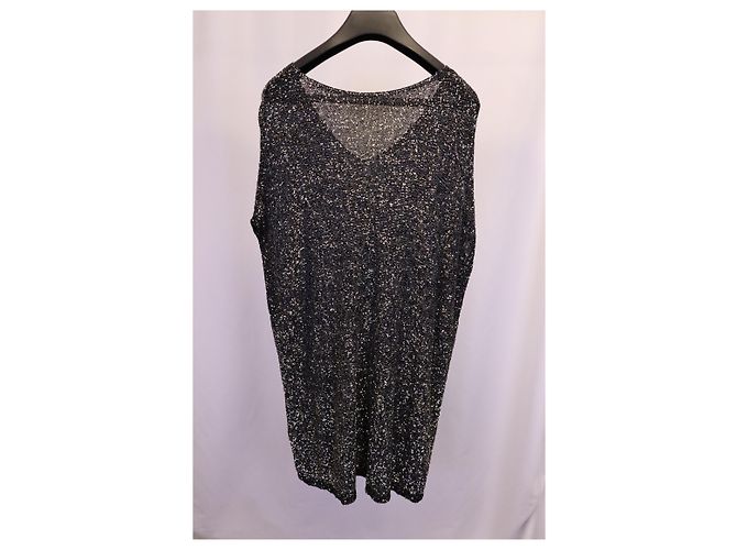 Verziertes Minikleid von Saint Laurent mit schwarzen Pailletten - Ansicht 5
