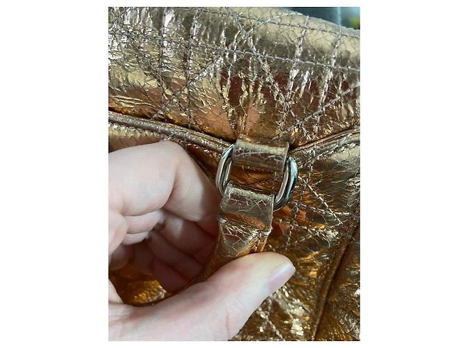 Zaino Dior Stardust in pelle dorata Metallico - vista 10